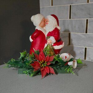 Vintage Kissing Santa and Mrs. Claus